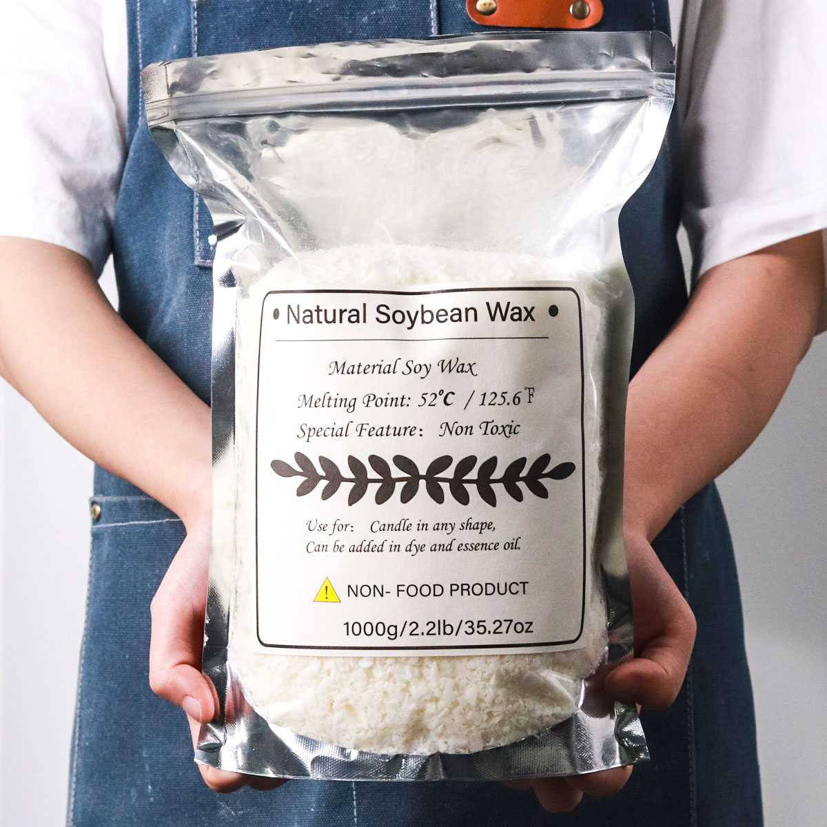 Soy Wax Pillar Blend - 1KG ขี้ผึ้งถั่วเหลืองธรรมชาติเม็ดเทียนหอมวัสดุ 100% ไม่มีสารเติมแต่งสําหรับ DIY เทียนไร้ควันทําอุปกรณ์วัสดุ