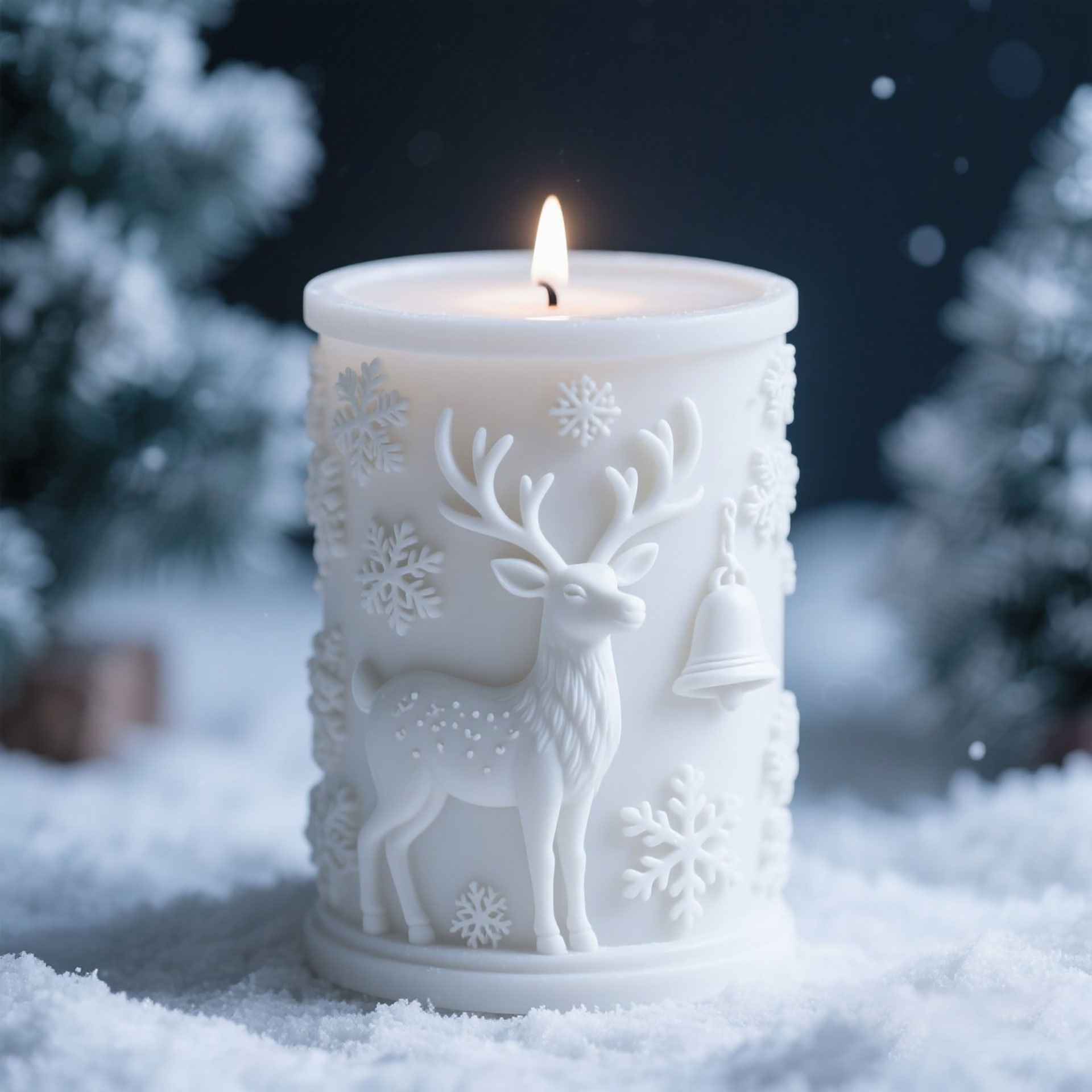 3D บรรเทากระบอก Christmas Snow - Candle Making Books For Beginners บทวิจารณ์และราคา