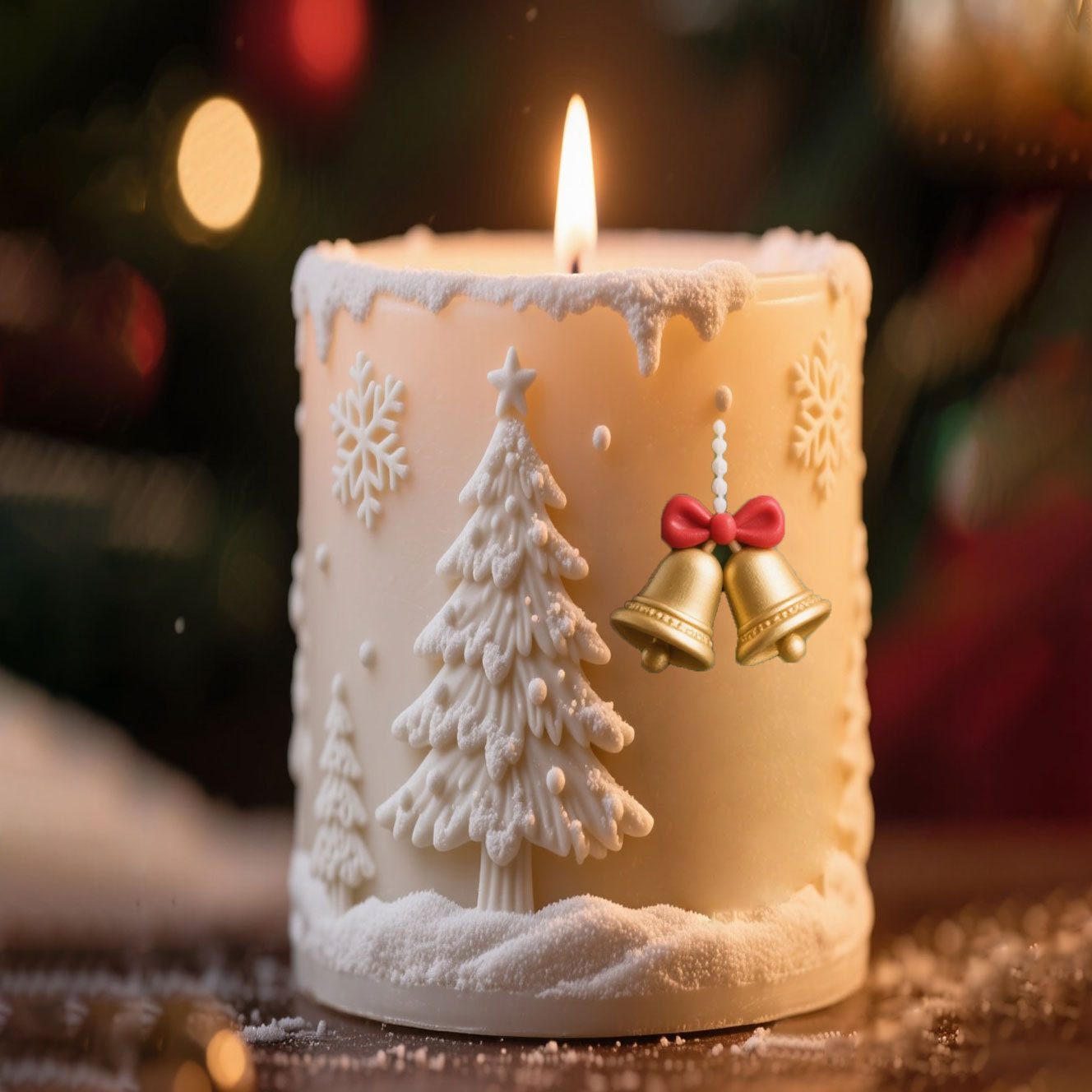 3D บรรเทากระบอก Christmas Snow - Candle Making Books For Beginners บทวิจารณ์และราคา