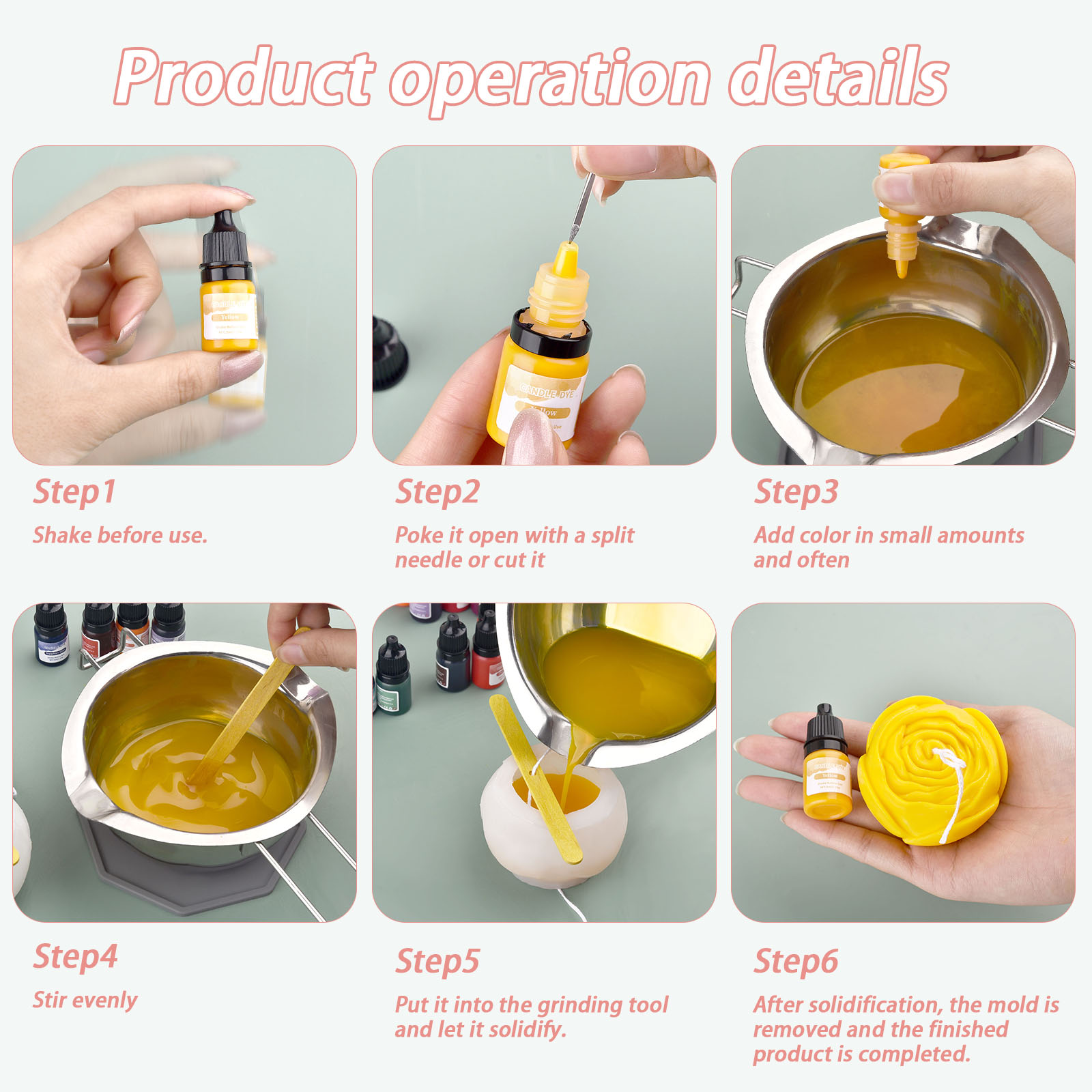 5 ml/ขวดเทียน WAX Pigment สีปล - Soy Wax Pillar Blend บทวิจารณ์และราคา