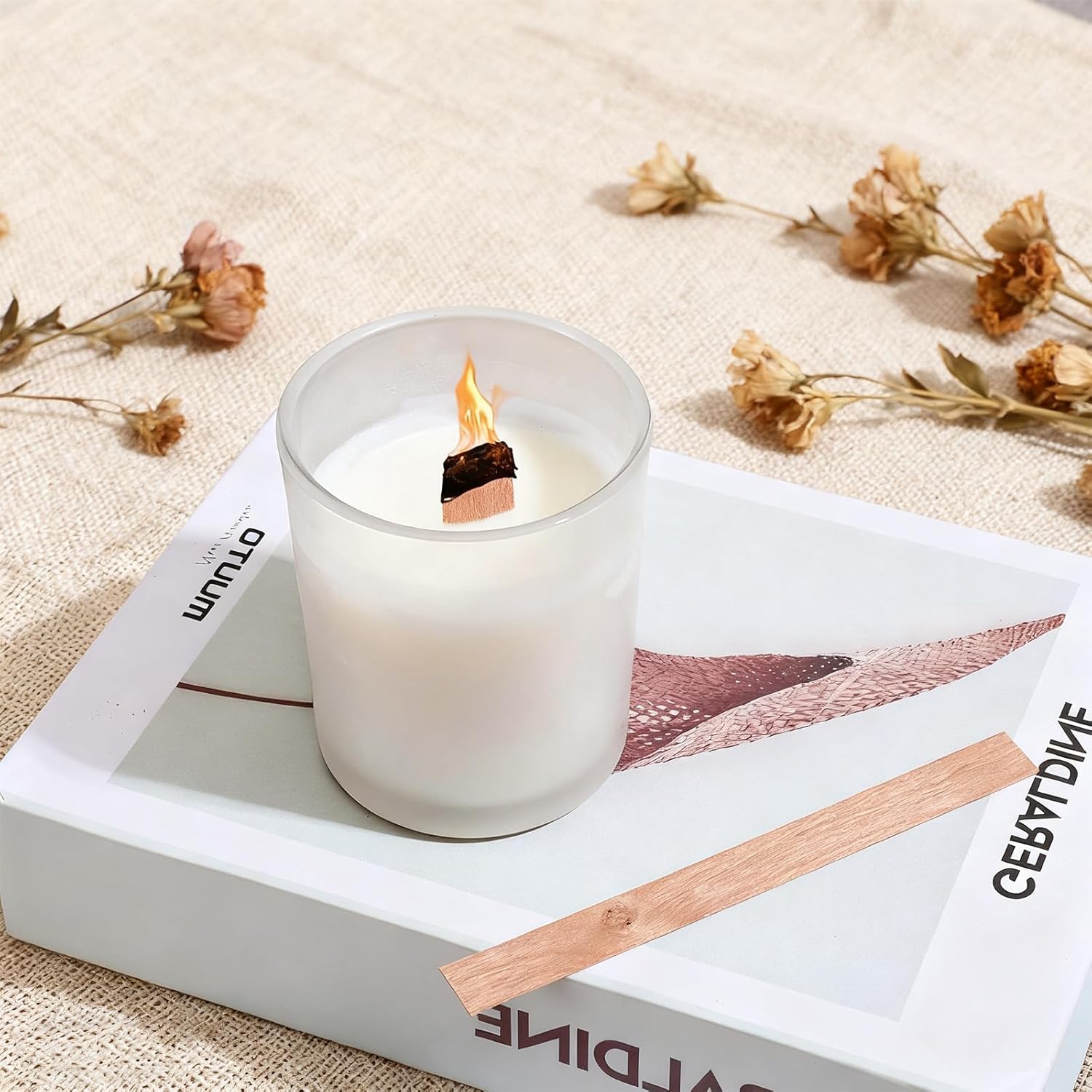 ไส้เทียนไม้ 60 ชิ้น สำหรับทำเท - Soy Wax Pillar Blend บทวิจารณ์และราคา