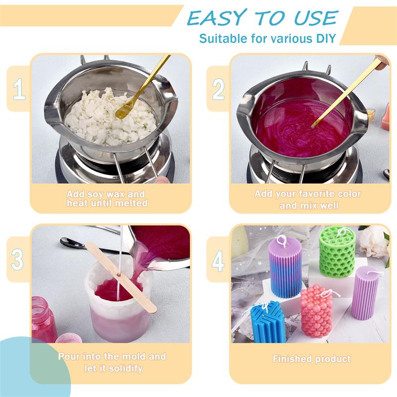 100/500g/1kg ขี้ผึ้งถั่วเหลือง - Soy Wax Pillar Blend บทวิจารณ์และราคา